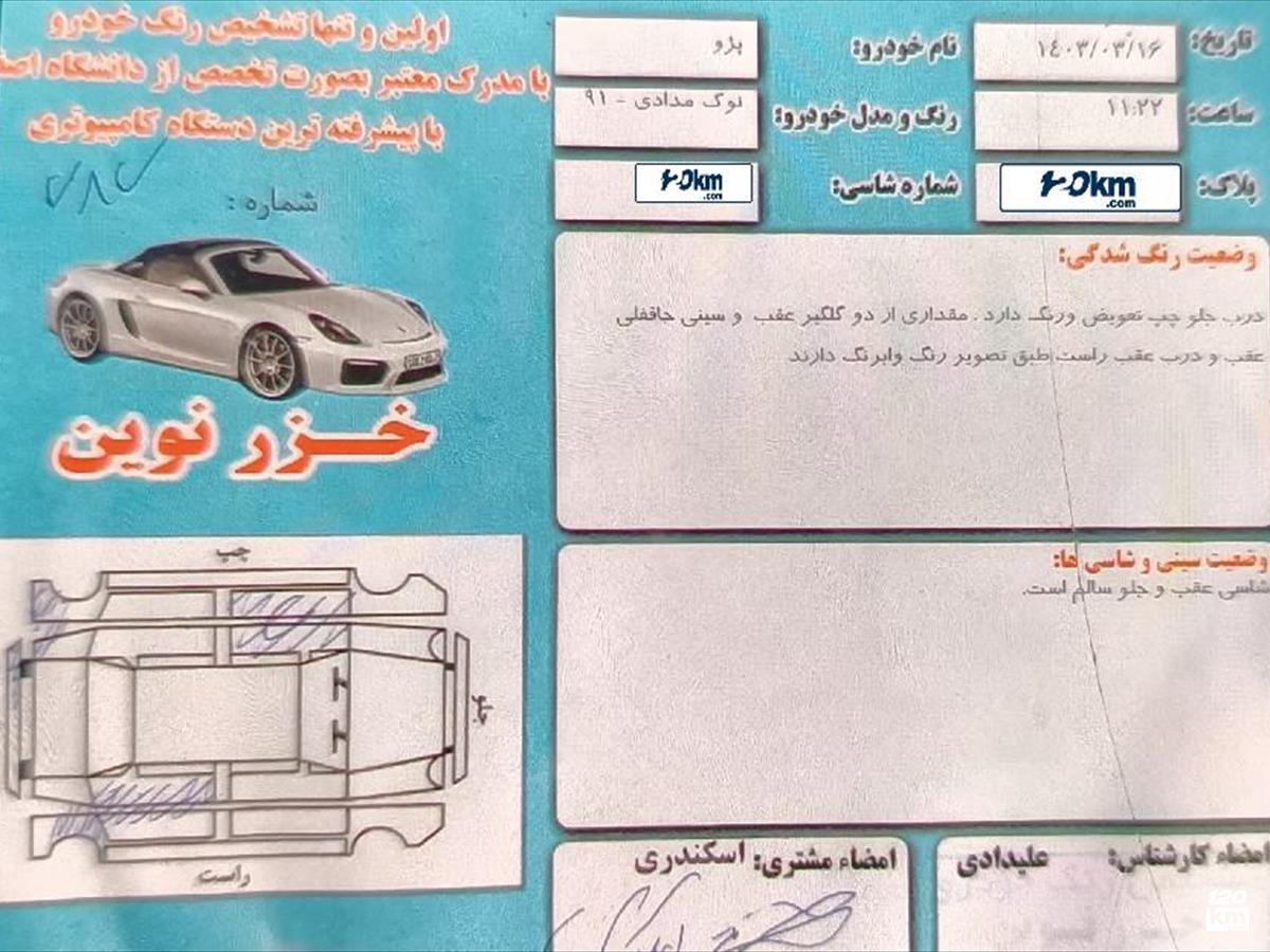 فروش پژو 405 GLX ۱۳۹۱ دوگانه سوز دلفینی چند لکه رنگ مازندران نوشهر (۳۱ تیر ۱۴۰۳)