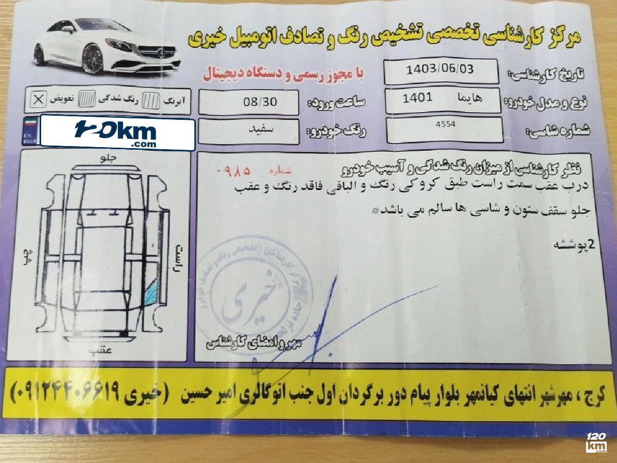 فروش هایما S5 ۱۴۰۱ سفید یک لکه رنگ تهران شهرک غرب (۱۷ مهر ۱۴۰۳)