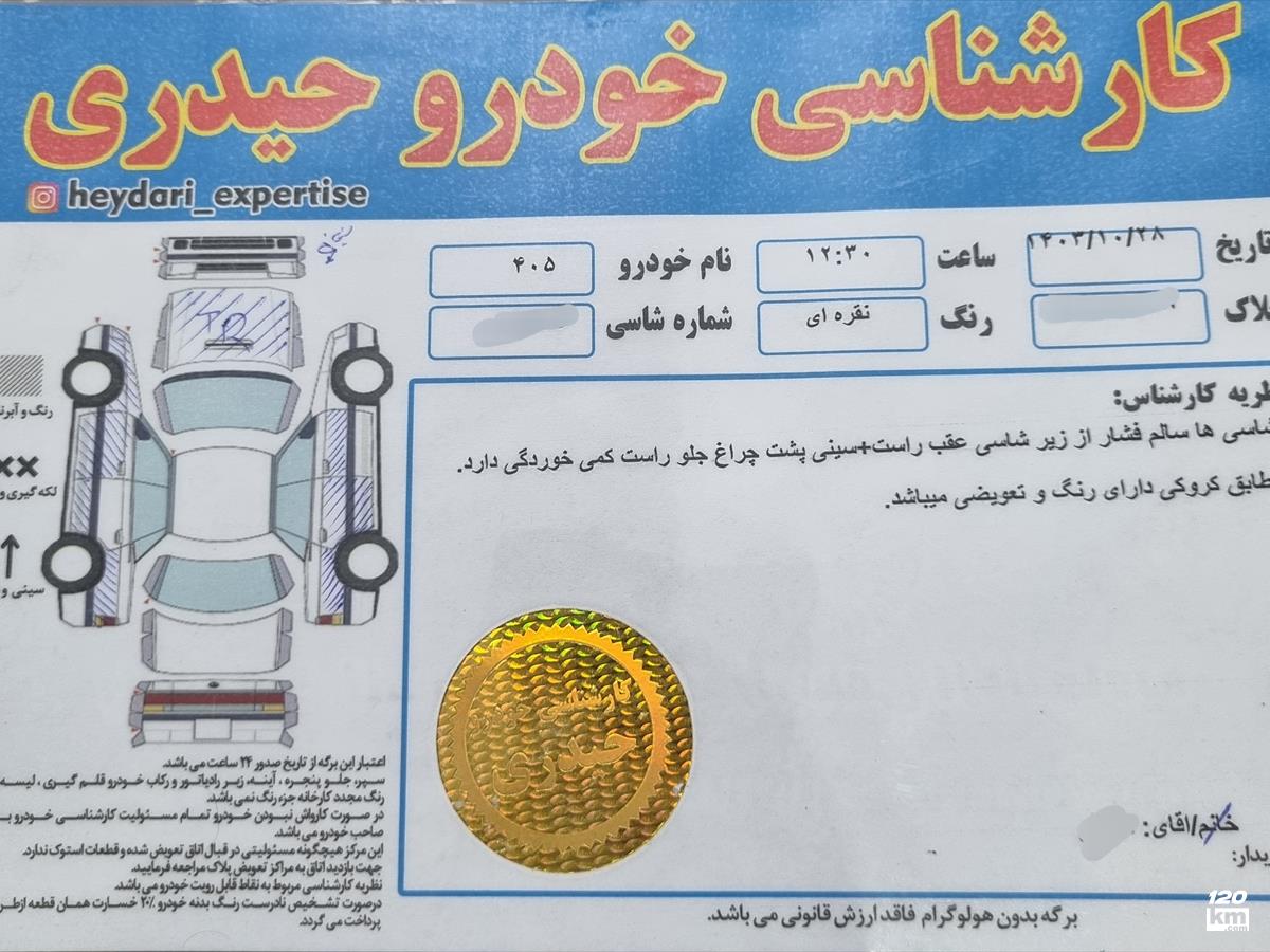 فروش پژو 405 GLX ۱۳۸۹ نقره ای چند لکه رنگ تهران پاکدشت (۵ بهمن ۱۴۰۳)