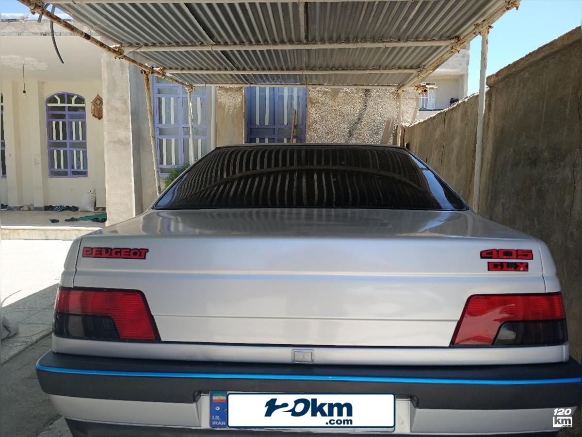 فروش پژو 405 GLX ۱۳۸۷ دوگانه سوز نقره ای دور رنگ یاسوج (۱۸ اردیبهشت ۱۴۰۴)