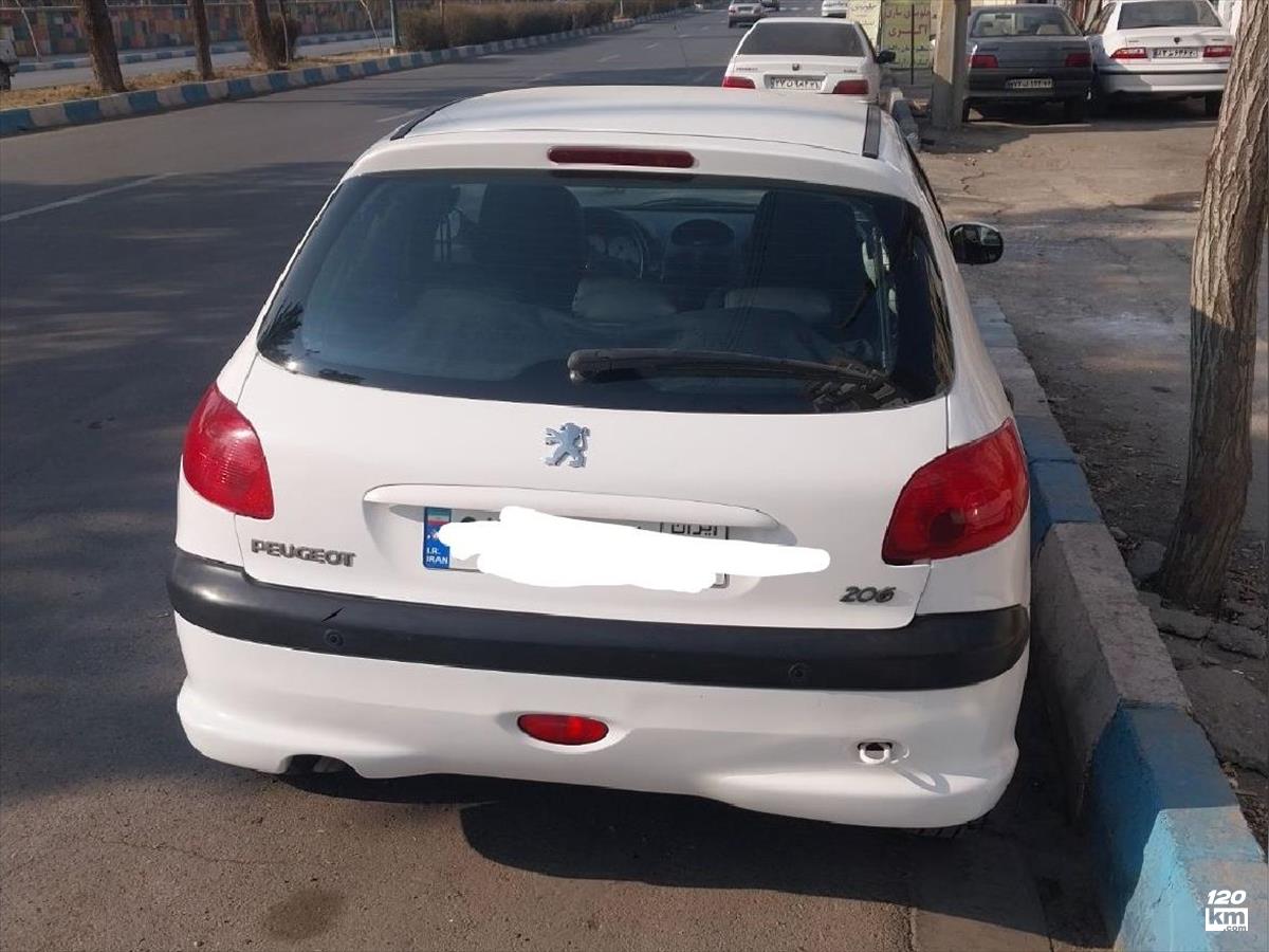فروش پژو 206 تیپ 5 ۱۳۹۶ سفید کامل رنگ تهران پاکدشت (۱۹ اردیبهشت ۱۴۰۴)