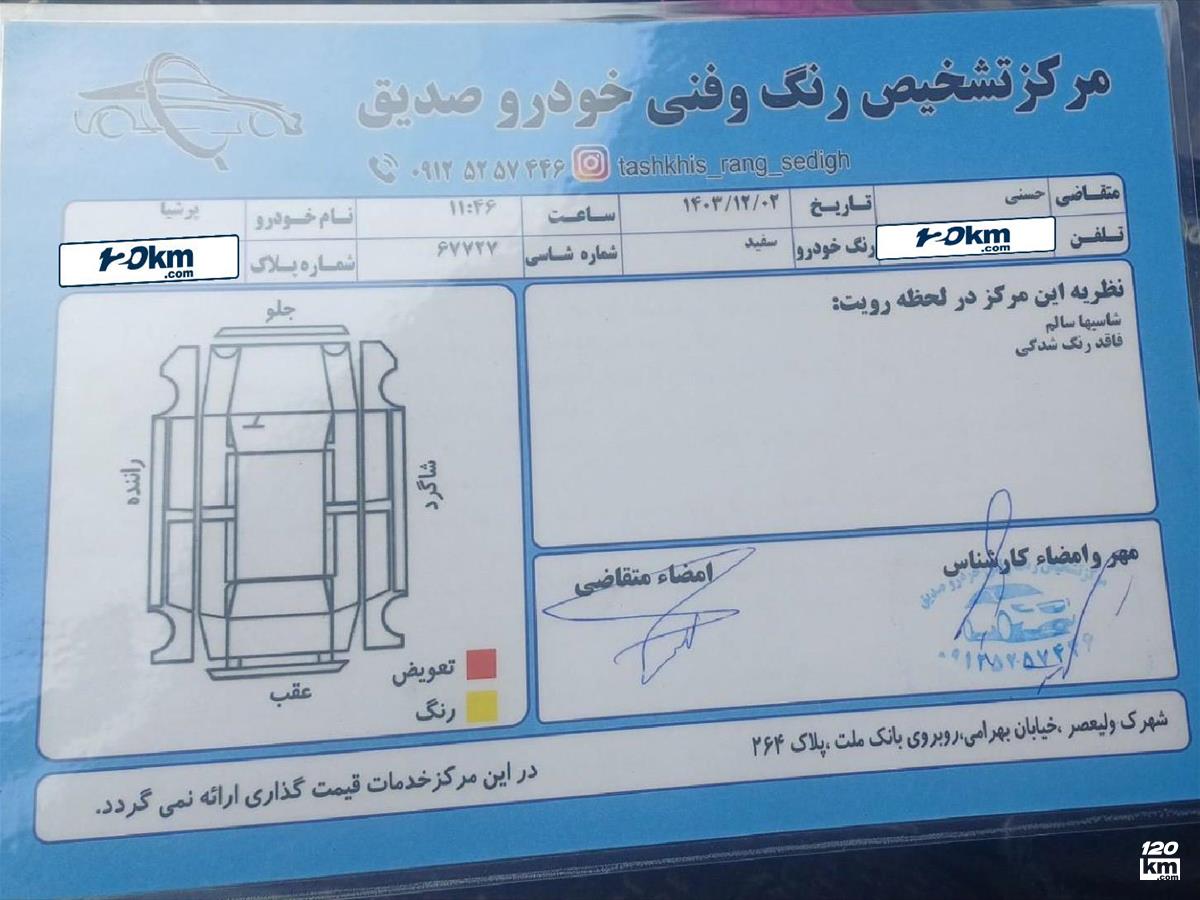 فروش پژو پارس سال ۱۴۰۲ سفید بدون رنگ تهران خلیج فارس (۳۱ اردیبهشت ۱۴۰۴)