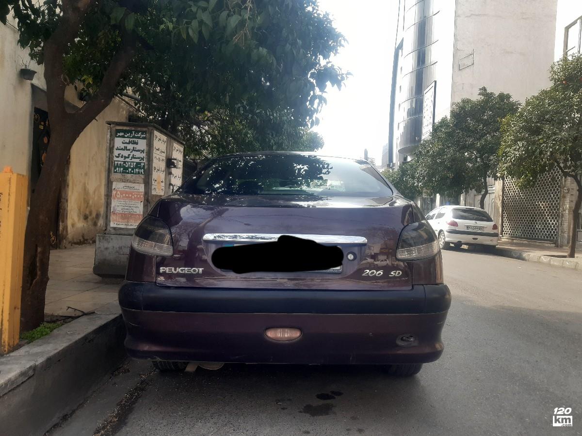 فروش پژو 206 SD V9 ۱۳۸۹ بادمجانی دور رنگ ساری بلوار خزر (۲۴ خرداد ۱۴۰۴)
