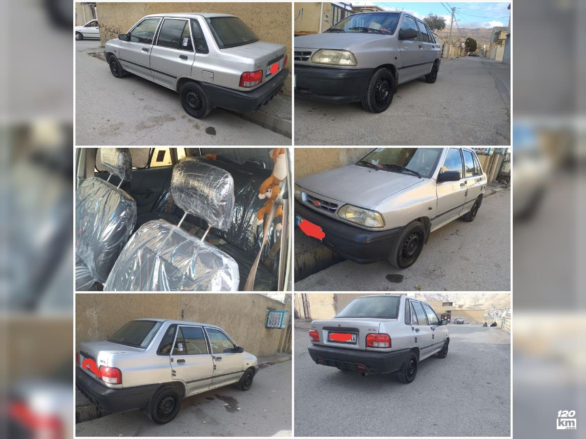 فروش پراید صندوقدار ۱۳۸۶ دوگانه سوز نقره ای چند لکه رنگ ایلام (۹ تیر ۱۴۰۴)