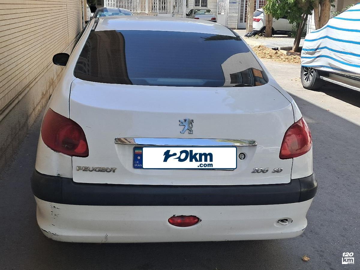 فروش پژو 206 SD V8 ۱۳۹۰ سفید دور رنگ شیراز فرصت شیرازی (۸ شهریور ۱۴۰۴)