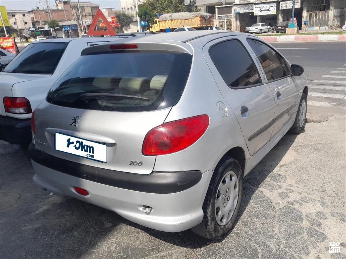فروش پژو 206 تیپ 2 ۱۳۸۷ نقره ای یک لکه رنگ گرگان (۲۷ شهریور ۱۴۰۴)