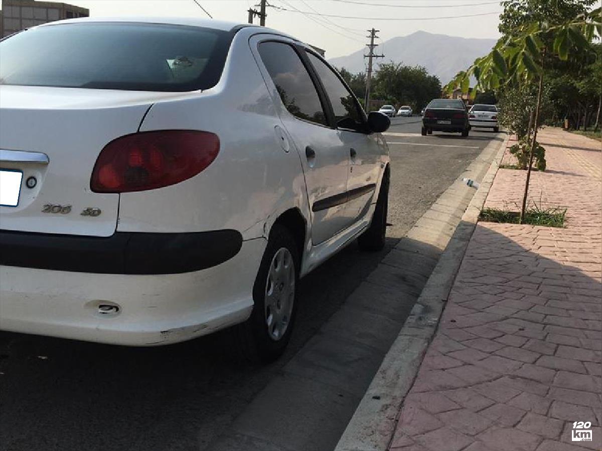 فروش پژو 206 SD V20 ۱۳۹۰ سفید گلگیر تعویض تهران جنت آباد (۲۹ مهر ۱۴۰۴)
