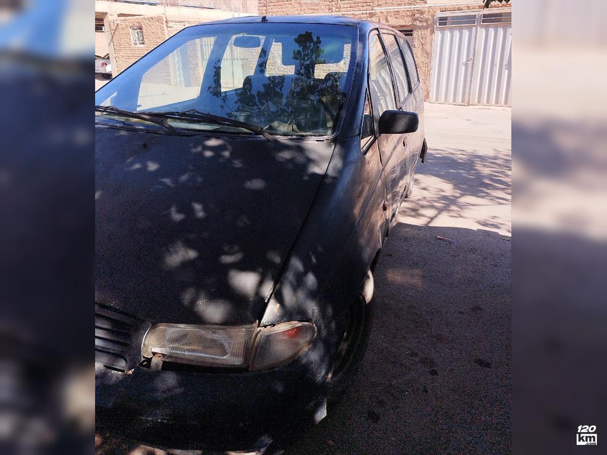 فروش کاروان ۱۳۸۰ دوگانه سوز (کم کارکرد) سرمه ای بدون رنگ کرمان (۷ آبان ۱۴۰۴)