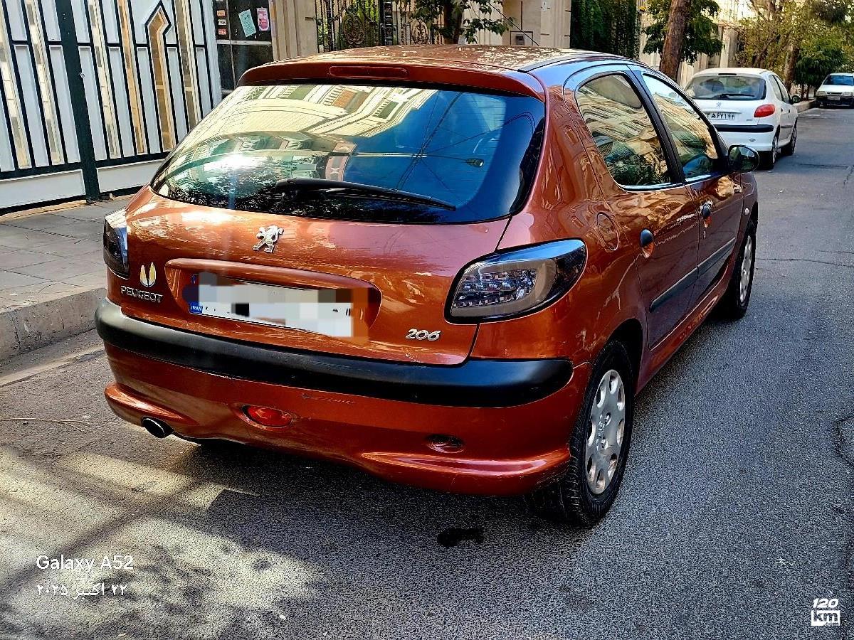 فروش پژو 206 تیپ 2 ۱۳۸۷ موکا دور رنگ تهران صادقیه (آریاشهر) (۱۳ آبان ۱۴۰۴)