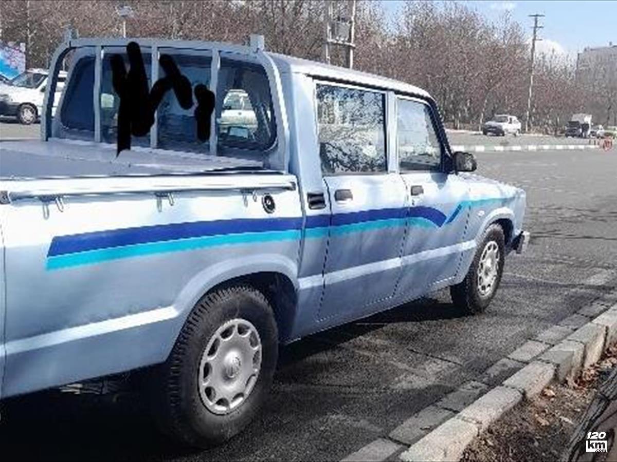 فروش مزدا وانت دو کابین ۱۳۹۰ دوگانه سوز نقره آبی دور رنگ کرج شاهین ویلا (۱۶ آبان ۱۴۰۴)