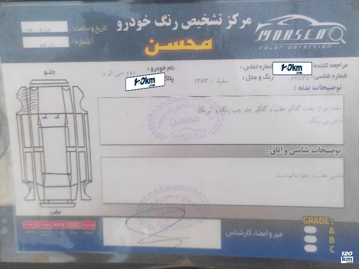 فروش دوو سیلو صندوقدار ۱۳۸۳ سفید دو لکه رنگ تهران مهرآباد (۲۳ آبان ۱۴۰۴)