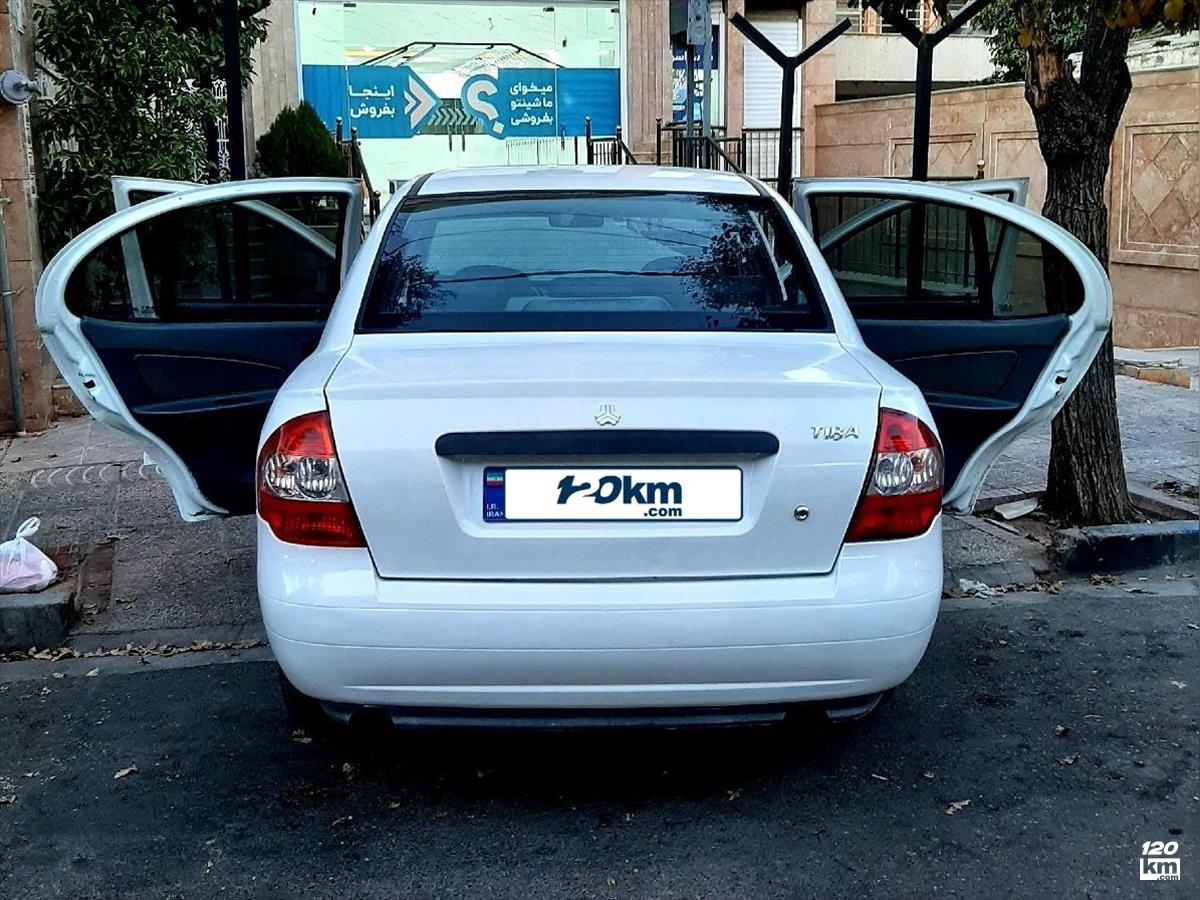 فروش تیبا صندوقدار ۱۳۹۹ سفید دو لکه رنگ شیراز ارتش (۸ آذر ۱۴۰۴)