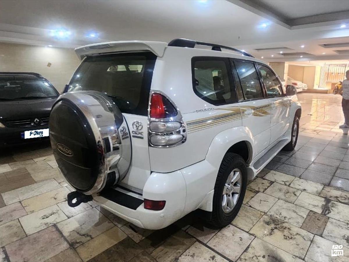فروش تویوتا پرادو GX چهار در ۲۰۰۸ سفید صدفی دو لکه رنگ تهران دماوند (۲۵ آذر ۱۴۰۴)