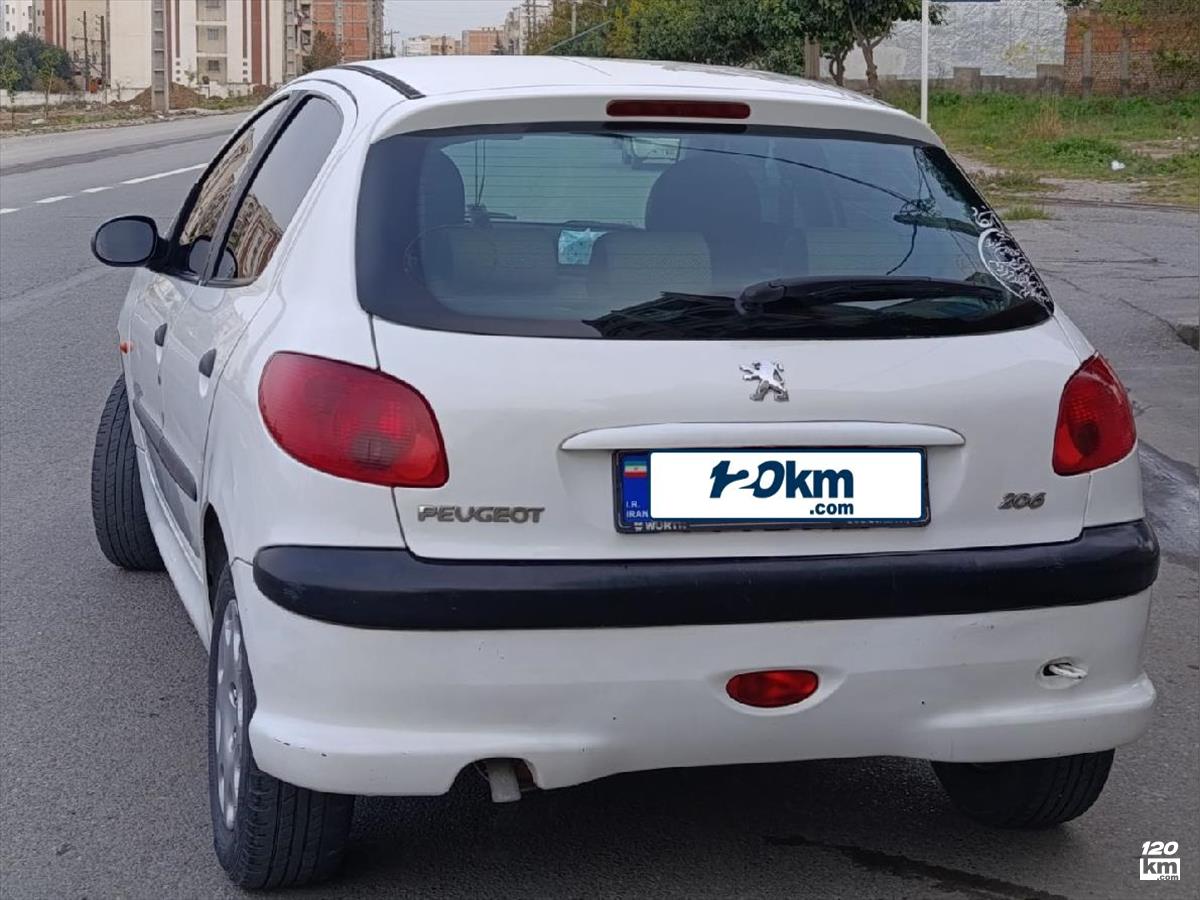 فروش پژو 206 تیپ 2 ۱۳۸۹ سفید بدون رنگ گرگان (۲۸ آذر ۱۴۰۴)