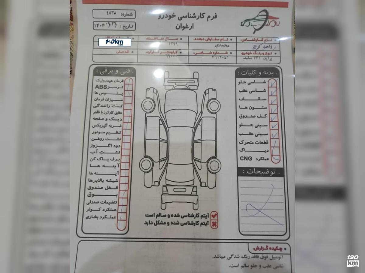 فروش پراید 131 SE ۱۳۹۹ سفید بدون رنگ کرج باغستان (۲۸ آذر ۱۴۰۴)