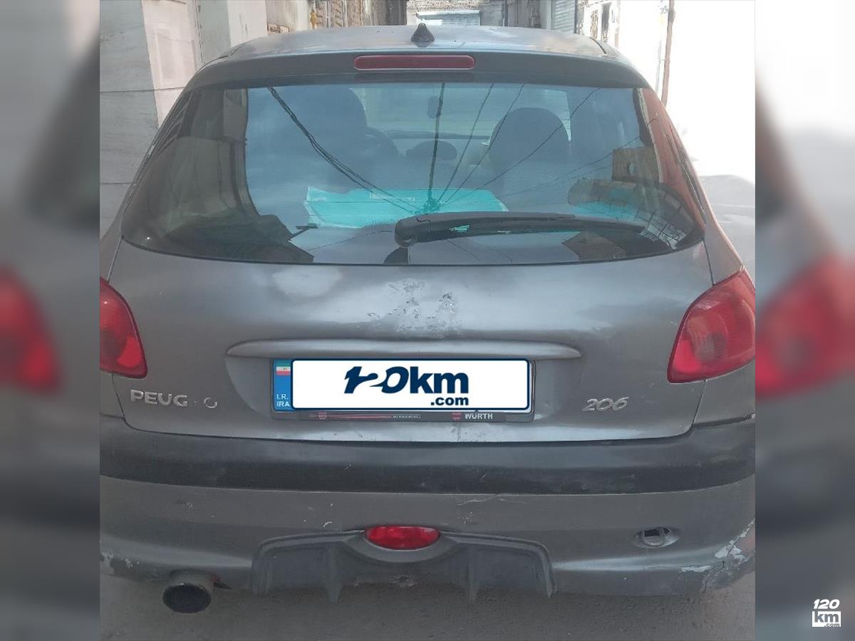 فروش پژو 206 تیپ 2 ۱۳۸۴ خاکستری دور رنگ مشهد اندیشه (۲ بهمن ۱۴۰۴)