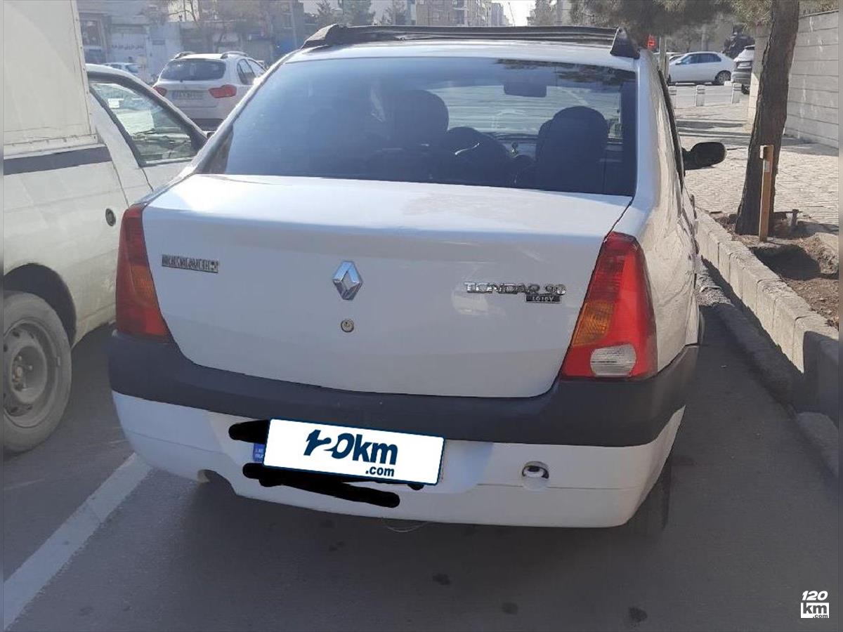 فروش رنو تندر 90 (ال 90) E2 ۱۳۹۰ سفید گلگیر تعویض مشهد بلوار الهیه (۶ بهمن ۱۴۰۴)