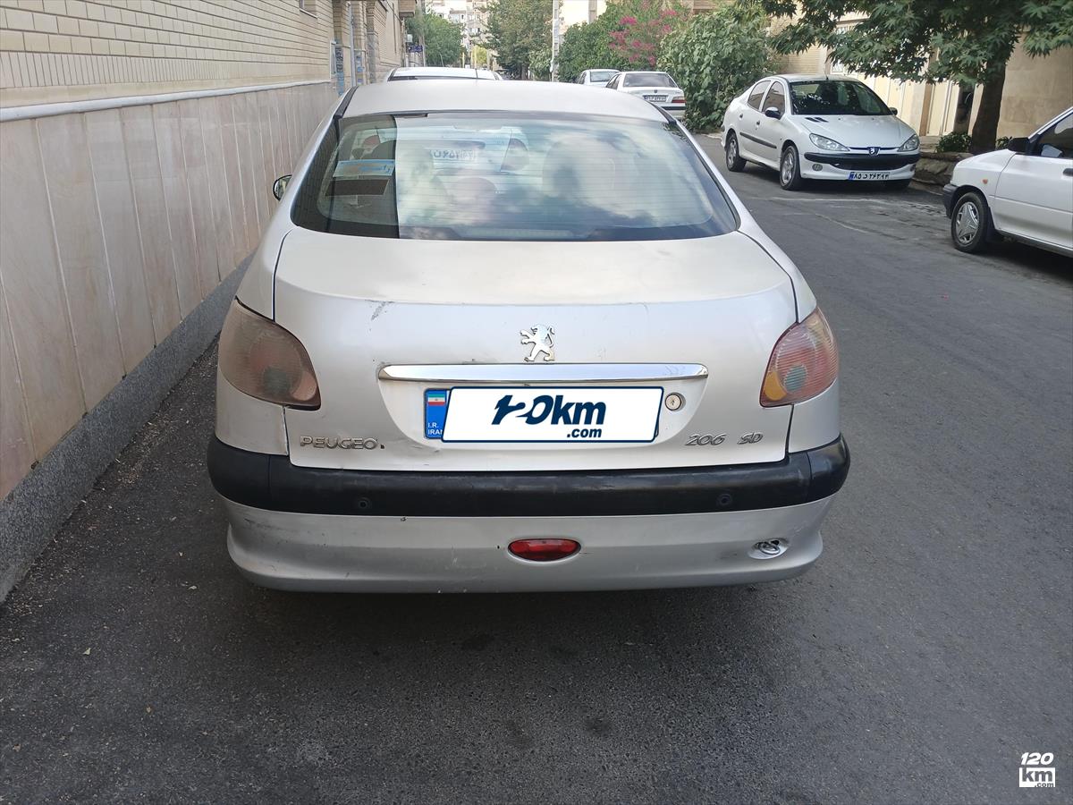 فروش پژو 206 SD V8 ۱۳۹۳ نقره ای دور رنگ شیراز باهنر شمالی (۲ مهر ۱۴۰۵)